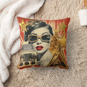 Cojín Decorativo Diseño retro de Hollywood