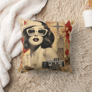 Cojín Decorativo Diseño retro de Hollywood