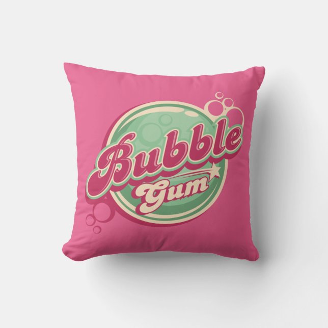 Cojín Decorativo Diseño retro de hueso para cumpleaños o escuela (Anverso)