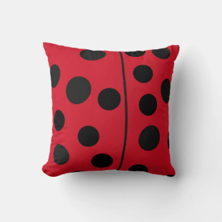 Cojín Decorativo Diseño Rojo y Negro de Mariquita