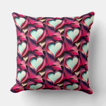 Diseño romántico de corazón de amor Pillows