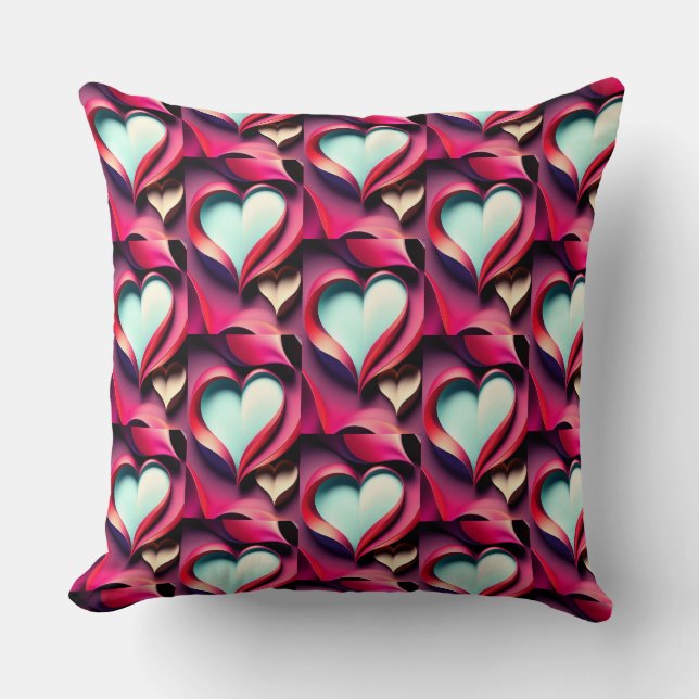 Cojín Decorativo Diseño romántico de corazón de amor Pillows (Anverso)