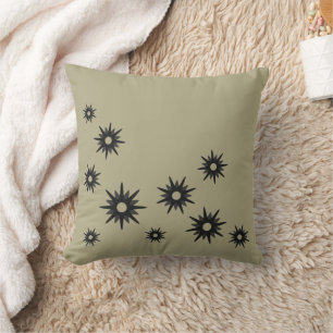 Cojín Decorativo Diseño Sage & Black Starburst