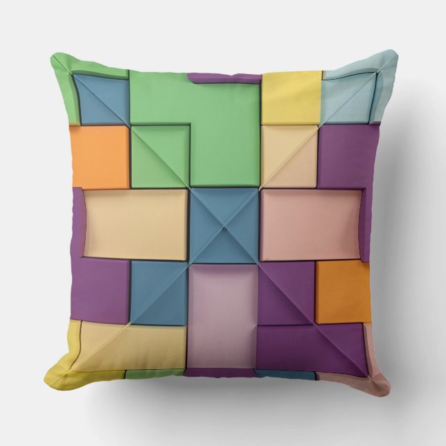 Cojín Decorativo Diseño Simétrico Abstracto (Anverso)