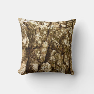 Cojín Decorativo Diseño Texturizado Natural de Corteza de Árbol II