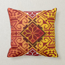 Cojín Decorativo Diseño tradicional de arte folclórico de Amber Aus