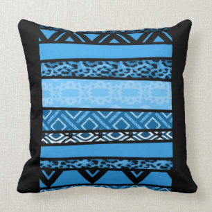 Cojín Decorativo Diseño tribal azul de Shango