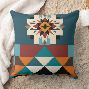 Cojín Decorativo Diseño Tribal del Suroeste Nativo Americano