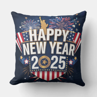 Cojín Decorativo Diseño único Feliz Año Nuevo 2025.