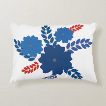 Diseño vectorial de flores azules simples