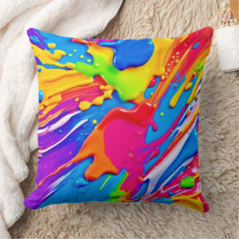 Cojín Decorativo Diseño vibrante de ráfaga de color