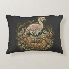 Cojín Decorativo Diseño vintage de flamenco espeluznante de Hallowe