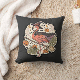 Cojín Decorativo Diseño vintage de flamenco espeluznante de Hallowe