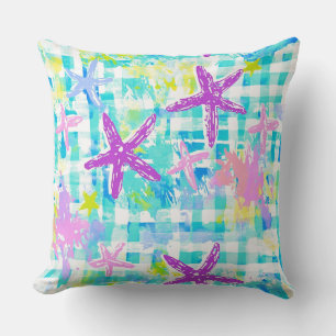 COJÍN DECORATIVO DISEÑOS ABSTRACTOS DE VERANO COLORIDOS DIBUJADOS A