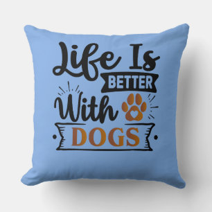 Cojín Decorativo Diseños de citas de perros divertidos y personaliz