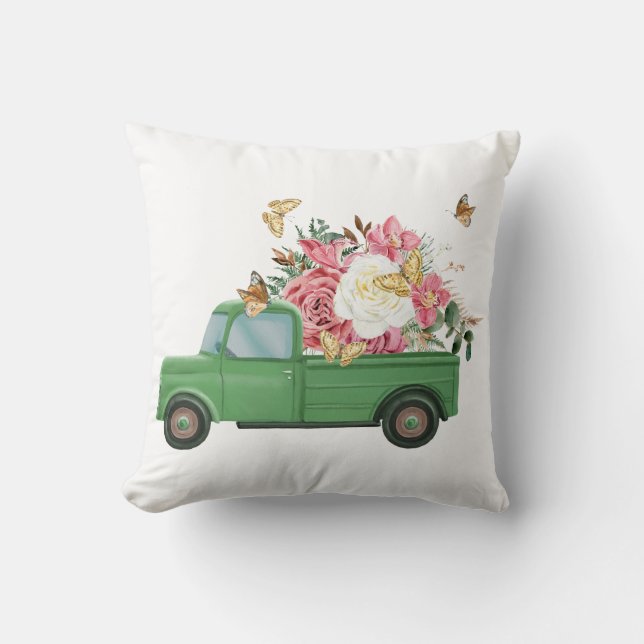 Cojín Decorativo Diseños de sublimación de flores (Anverso)