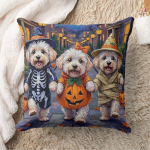 Cojín Decorativo Disfraces de Halloween para Bichon Frise haciendo