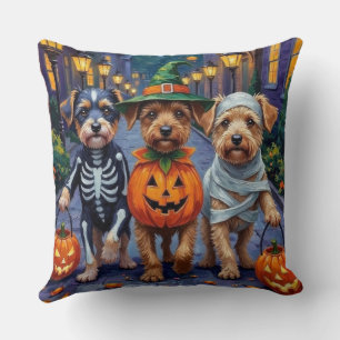 Cojín Decorativo Disfraces de Halloween para perros Lowchen haciend