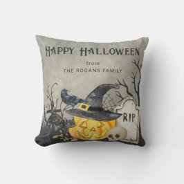 Cojín Decorativo Disfraces espeluznantes y cócteles Halloween