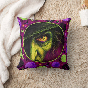 Cojín Decorativo Disfraz de fiesta de Halloween de Bruja Malvada