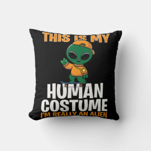 Cojín Decorativo Disfraz de Halloween Este es mi disfraz humano que