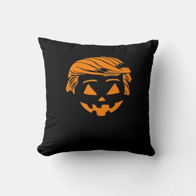 Cojín Decorativo Disfraz de Trumpkin de Halloween (Anverso)