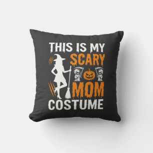 Cojín Decorativo Disfraz Divertido de Bruja de Halloween Mamá Espan
