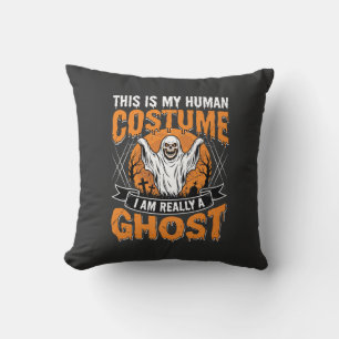 Cojín Decorativo Disfraz divertido de fantasma humano vintage para