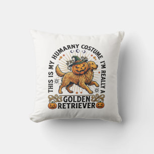 Cojín Decorativo Disfraz humano de Halloween Retriever Dorado Calab