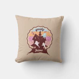 Cojín Decorativo Disfraz Retro de Halloween Fantasma de Casa Embruj