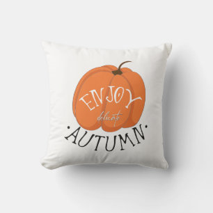 Cojín Decorativo Disfruta de otoño con calabaza