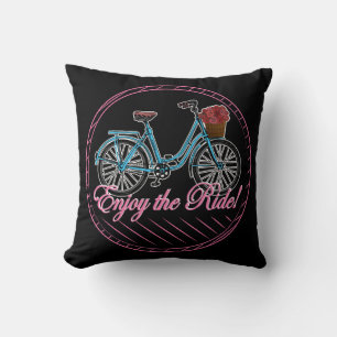 Cojín Decorativo Disfrute De La Bicicleta Ride Cute