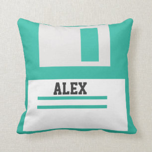 Cojín Decorativo Disquetes de 3,5 pulgadas con etiqueta para nervio