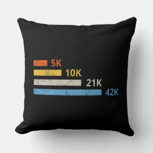 Cojín Decorativo Distancias Corriendo II - 5K 10K 21K 42K Maratonis