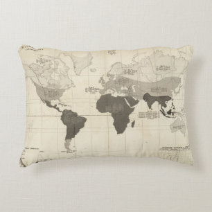 Cojín Decorativo Distribución geográfica de la vegetación