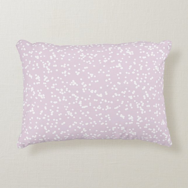 Cojín Decorativo Ditsy Dots Pattern - White on Dusty Pink (Anverso)