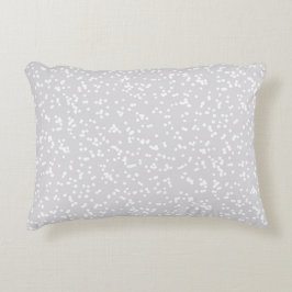 Cojín Decorativo Ditsy Dots Pattern - White on Silver-Gray