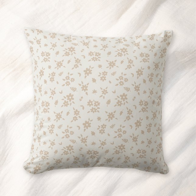 Cojín Decorativo Ditsy Floral Muted Neutral Soft Pale Cream Beige (Subido por el creador)