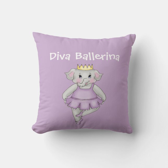 Cojín Decorativo Diva Ballerina Púrpura (Anverso)
