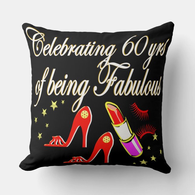 COJÍN DECORATIVO DIVA DE 60 AÑOS (Anverso)