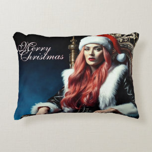 Cojín Decorativo Diva de cuero y piel – Feliz Navidad