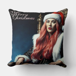 Cojín Decorativo Diva de cuero y piel – Feliz Navidad