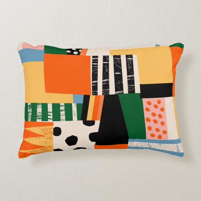 Cojín Decorativo Diversas formas: diseño abstracto y transparente (Anverso)