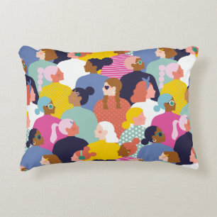 Cojín Decorativo Diversidad de mujeres - Mujeres de diversas razas