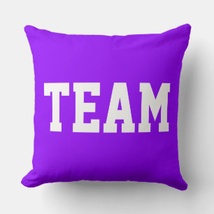 Cojín Decorativo Diversión Brillante Purpura Atlético EQUIPO Texto