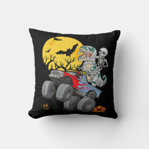 Cojín Decorativo Diversión Chicos Camión Monstruo Halloween Calabaz
