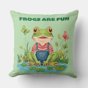 Cojín Decorativo diversión de ranas
