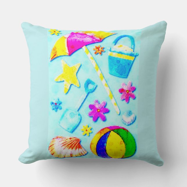 Cojín Decorativo Diversión de verano (Anverso)