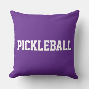 Cojín Decorativo Diversión Deportiva Texto de PICKLEBALL Blanco Sob
