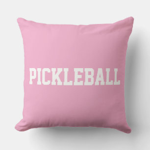 Cojín Decorativo Diversión Deportiva Texto PICKLEBALL Blanco Sobre 